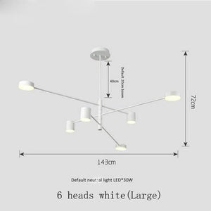 Observateur Chandelier Marie Antonette 6 Lights White Large 