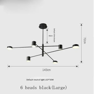 Observateur Chandelier Marie Antonette 6 Lights Black Large 