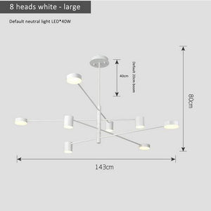 Observateur Chandelier Marie Antonette 8 Lights White Large 