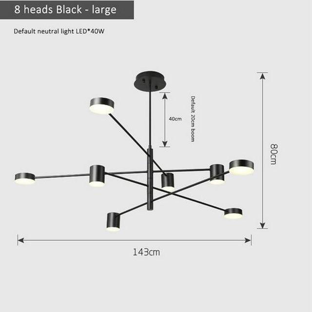 Observateur Chandelier Marie Antonette 8 Lights Black Large 