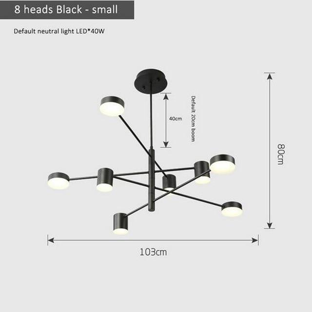 Observateur Chandelier Marie Antonette 8 Lights Black Small 