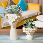 Flower Head Vase Marie Antonette Cream White 