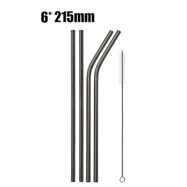 Eco Stainless Steel Straw Marie Antonette black A 