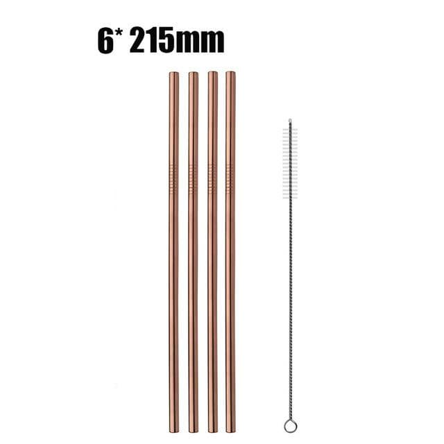 Eco Stainless Steel Straw Marie Antonette rose gold C 