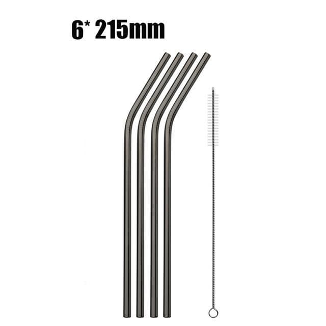 Eco Stainless Steel Straw Marie Antonette black B 