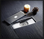 Drains Chrome Brass Bathroom Linear Shower 8*20cm Floor Drain Wire Strainer Art Carved Cover Waste Drain Bathroom Fitting B8029 Marie Antonette 