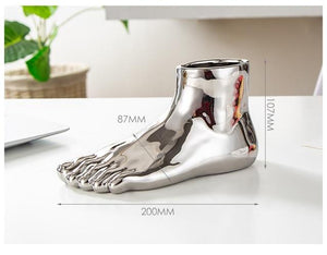 2PCS/Set Sculptural Nordic Vase Foot Ornaments Marie Antonette Silver 1 Pcs 