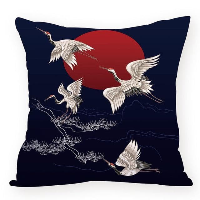 Colorful Crane Bird Cushion Cover Marie Antonette soft 45-45cm L875 L875-1 