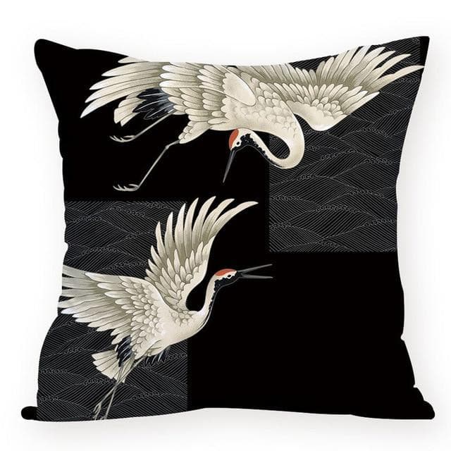 Colorful Crane Bird Cushion Cover Marie Antonette soft 45-45cm L875 L875-2 