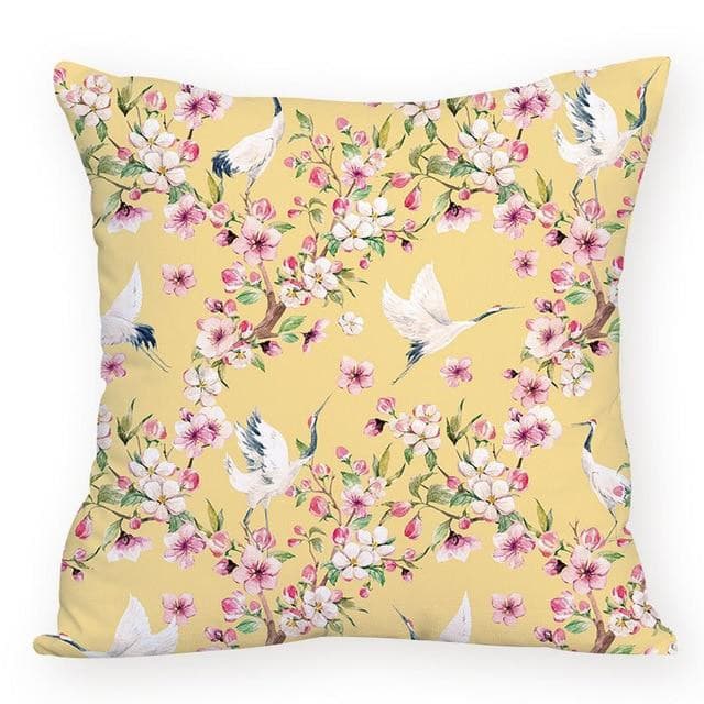 Colorful Crane Bird Cushion Cover Marie Antonette soft 45-45cm L875 L875-17 