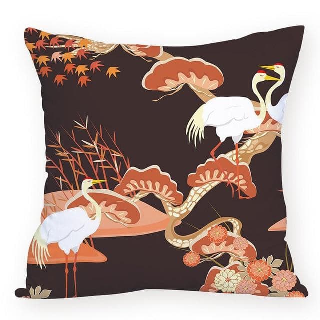 Colorful Crane Bird Cushion Cover Marie Antonette soft 45-45cm L875 L875-19 